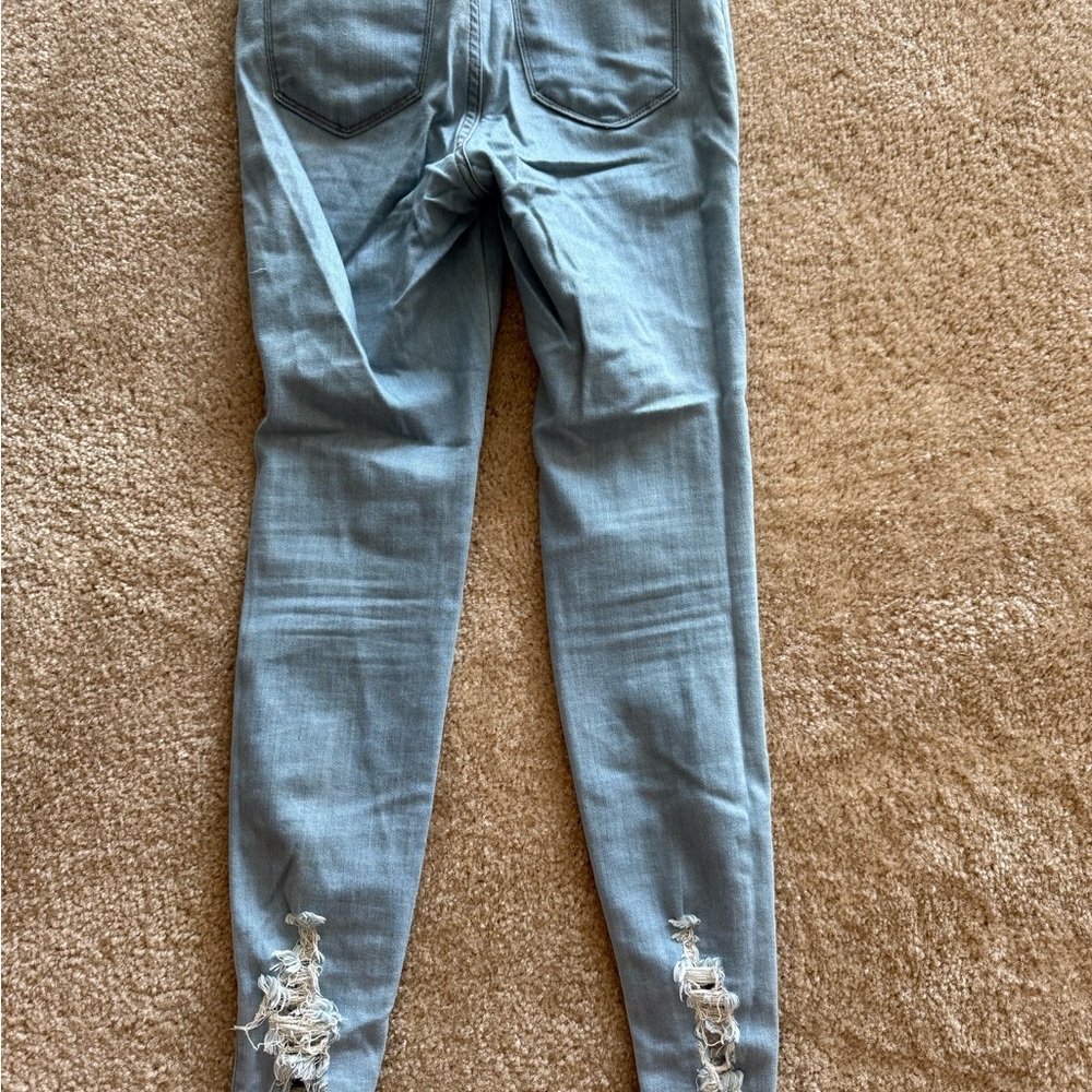 Light Blue Distressed Skinny Jeans